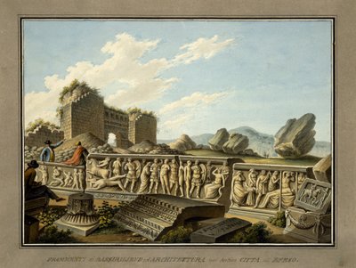 Roman Remains at Ephesus, 1797 by Gaetano Mercati